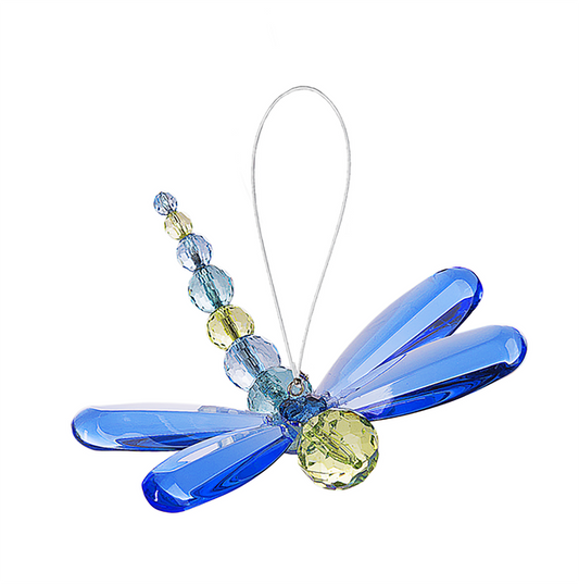 Ganz Crystal Expressions Small Beaded Dragonfly Ornament/Sun-catcher (Blue)
