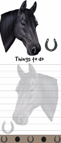 "Horse Magnetic List Pads" Uniquely Shaped Sticky Notepad