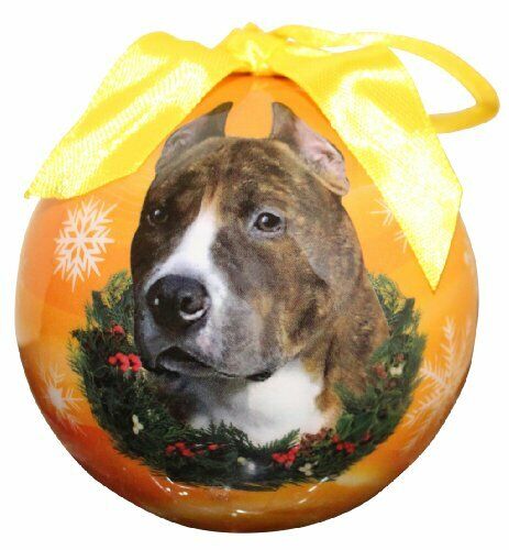Pit Bull Christmas Ornament Shatter Proof Ball Easy To Personalize