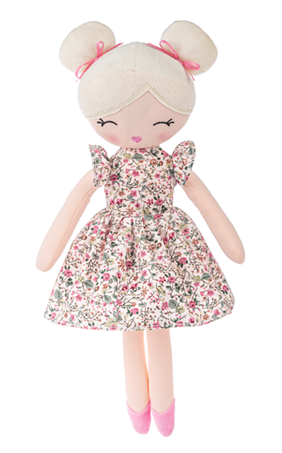Ganz Treasured Friend Plush Doll with Blond Hair, 14 inch