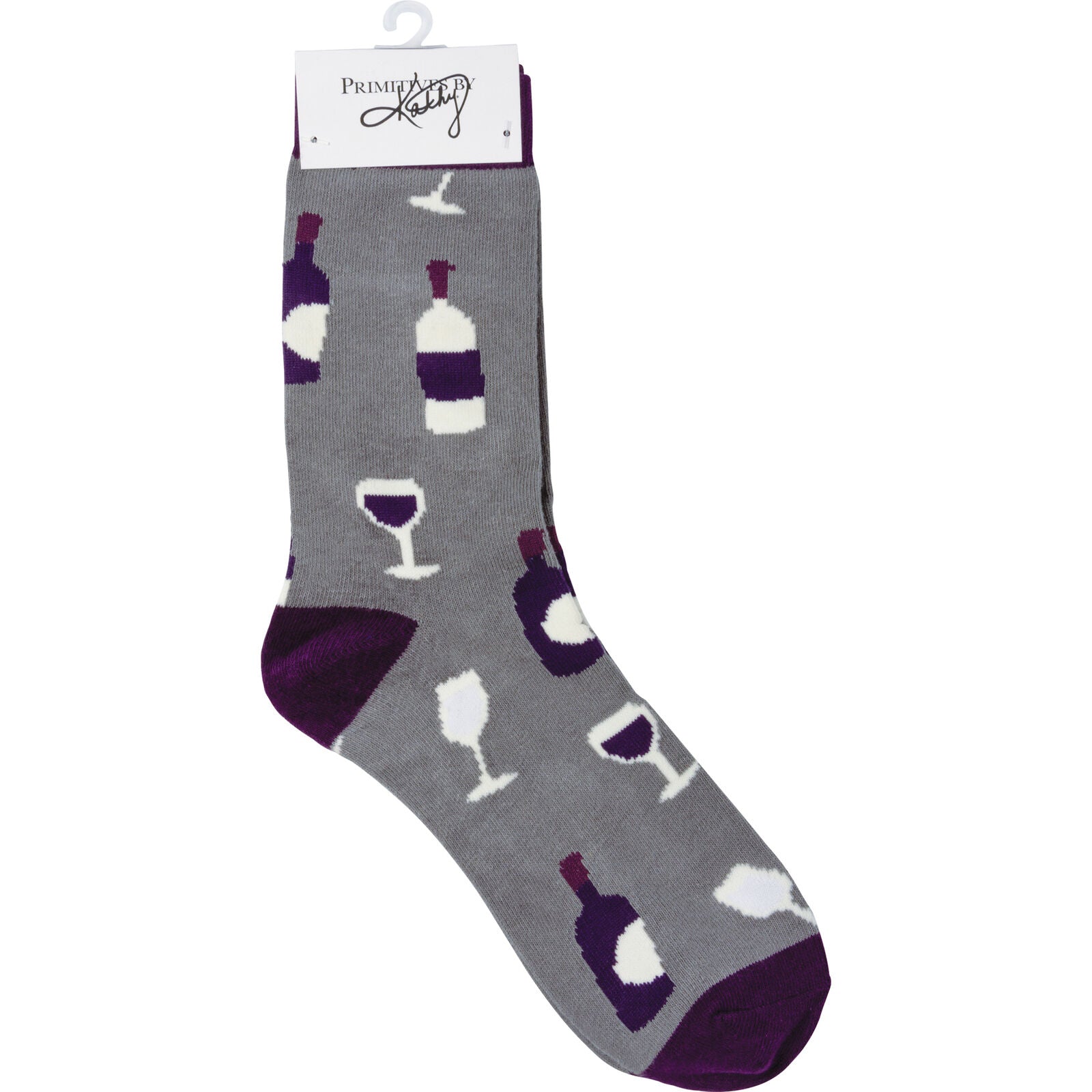 Primitives by Kathy Box Sign & Pair of Socks Set - Mama Needs Some Wine