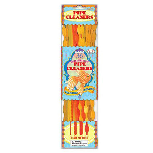 eeBoo Orange and Gold Pipe Cleaners Craft Kit - Gold Fish Colors