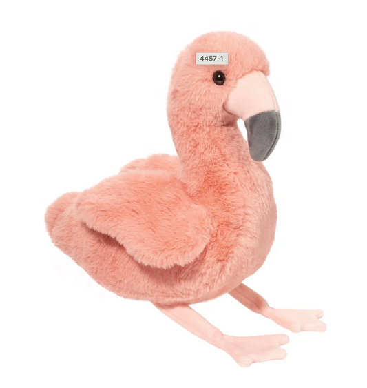 Douglas Leggie Soft Flamingo Plush Stuffed Animal, 9" tall