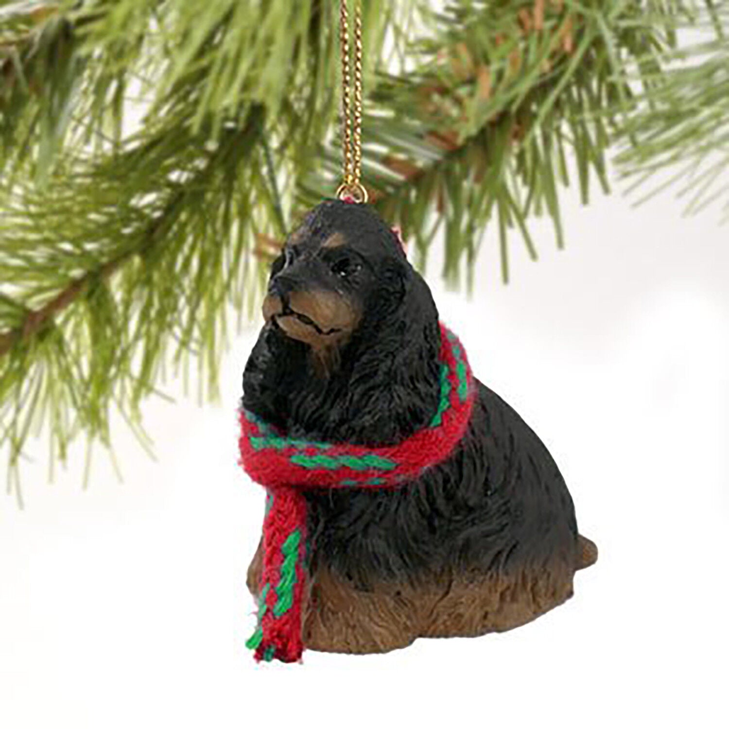 Conversation Concepts Cocker Spaniel Miniature Dog Ornament - Black & Tan