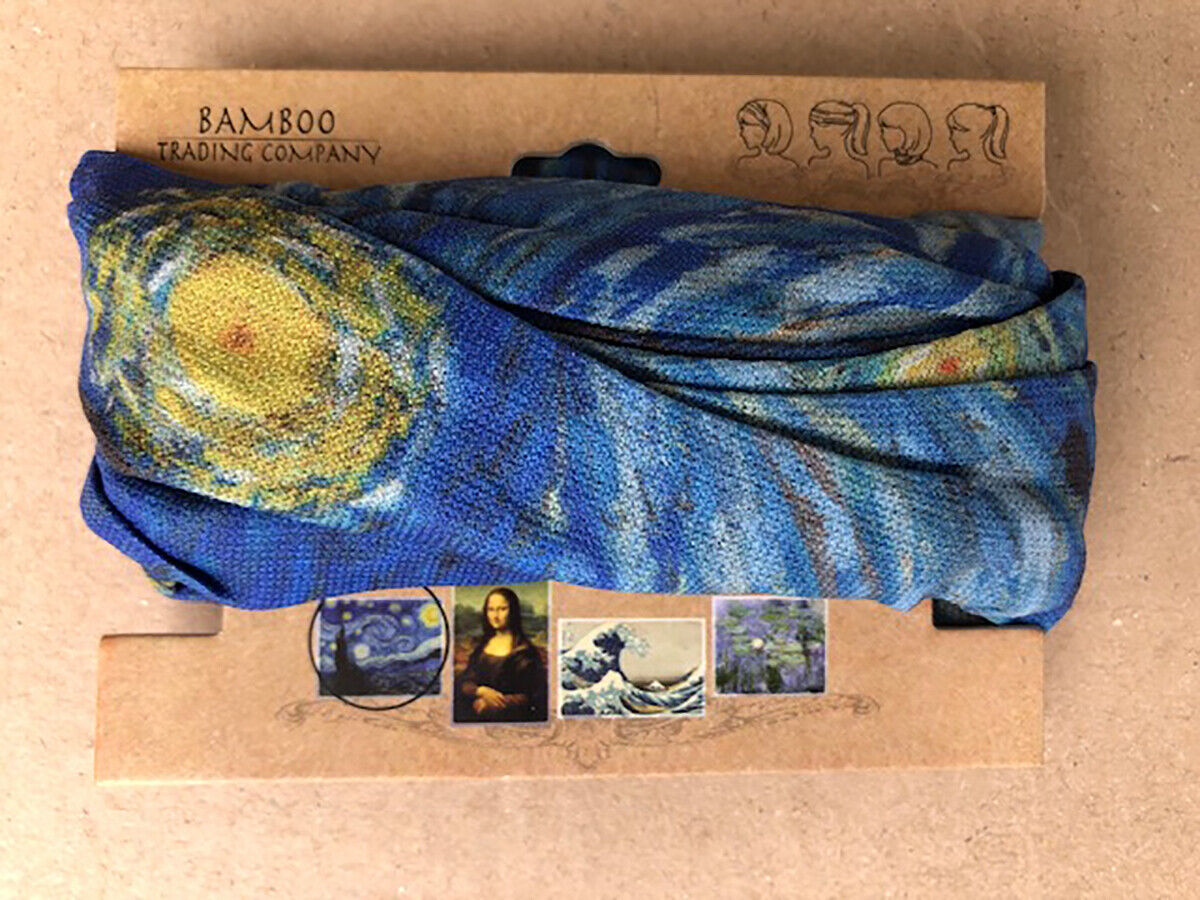 Bamboo Trading Company Masterpiece Head Wrap/Face Mask/Neck Gaiter-Starry Night