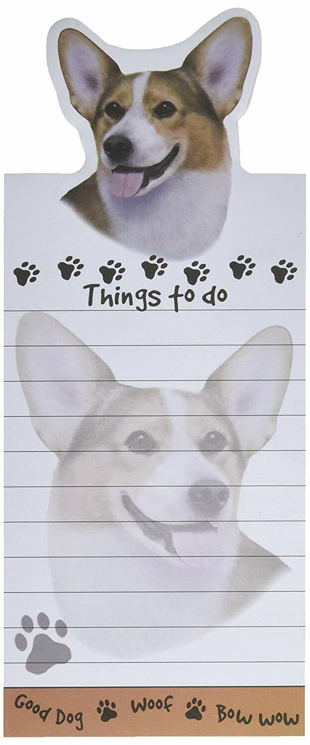 "Welsh Corgi Magnetic List Pads" Uniquely Shaped Sticky Notepad