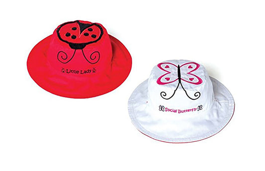 Luvali Ladybug-Butterfly Reversible Kids Hat Small 6 months 2 years