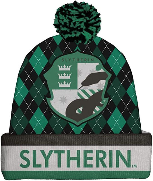 Spoontiques Winter Beanie Hat, Polyester, One Size Fits Most - Slytherin House