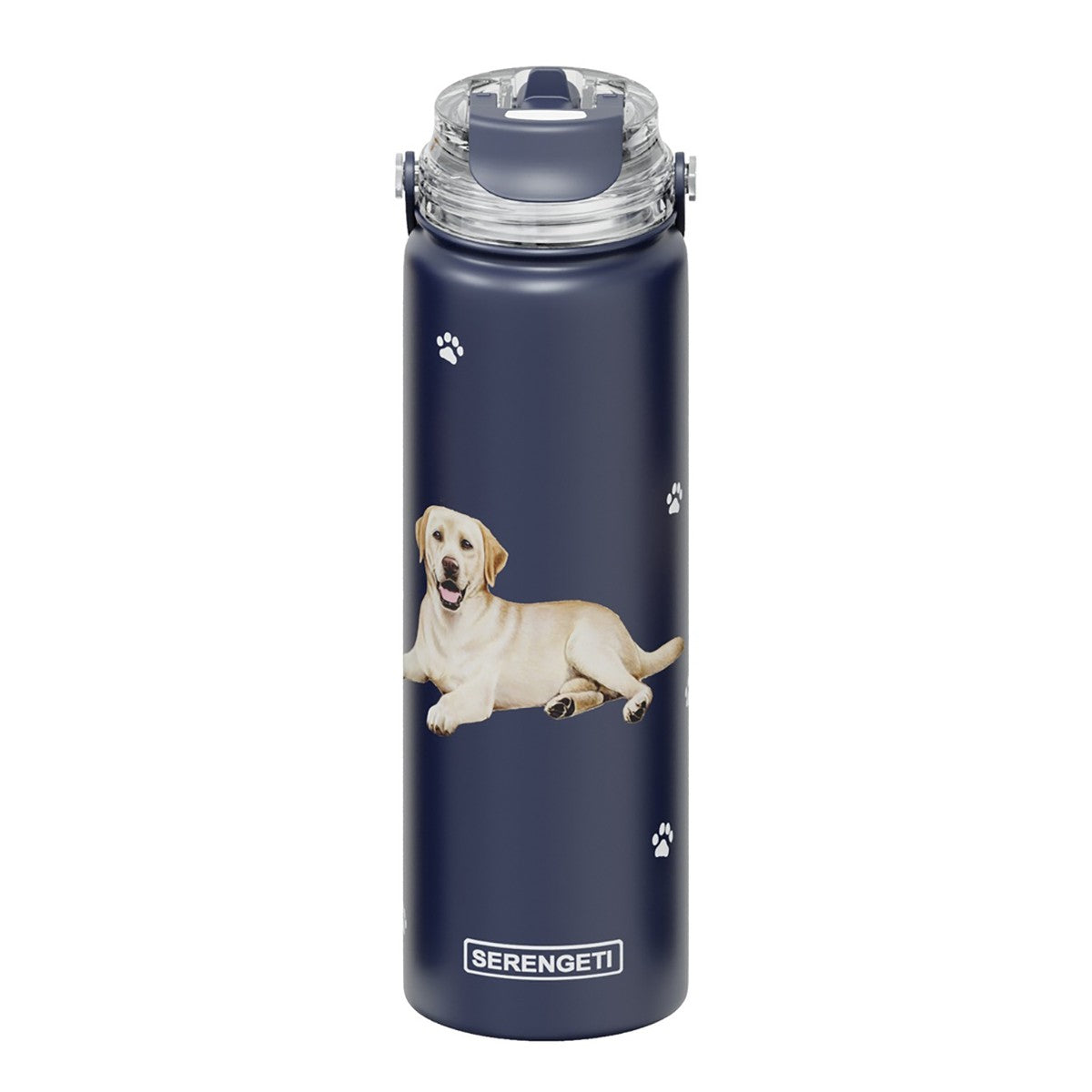 E&S Pets Stainless Steel Water Bottle 24 Oz, Spill Proof (Yellow Labrador)