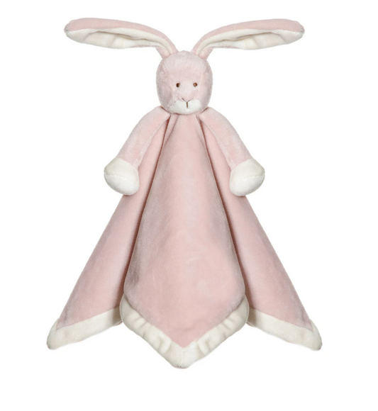 Teddykompaniet Diinglisa Rose Pink Bunny Plush Fleece Baby Blanket Snuggler, 13"