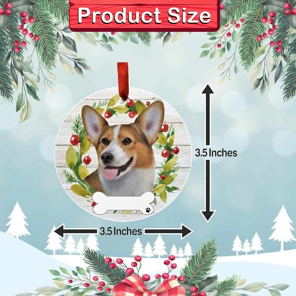 Welsh Corgi Ornament - E&S Pets, DIY Personalizable, Ceramic Round Ornament