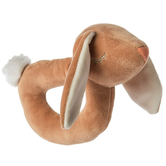 Mary Meyer Leika Baby Rattle, 6-Inches, Little Bunny