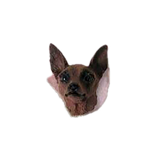 Conversation Concepts Miniature Pinscher Red and Brown Post Earrings
