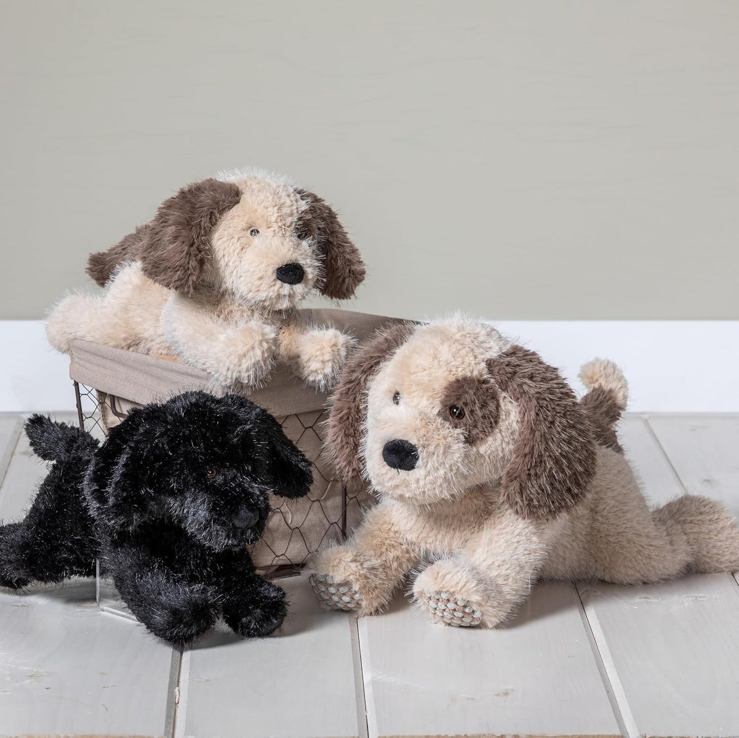 Mary Meyer FabFuzz Stuffed Animal Soft Toy, 11-Inches, Junior Cinder Puppy