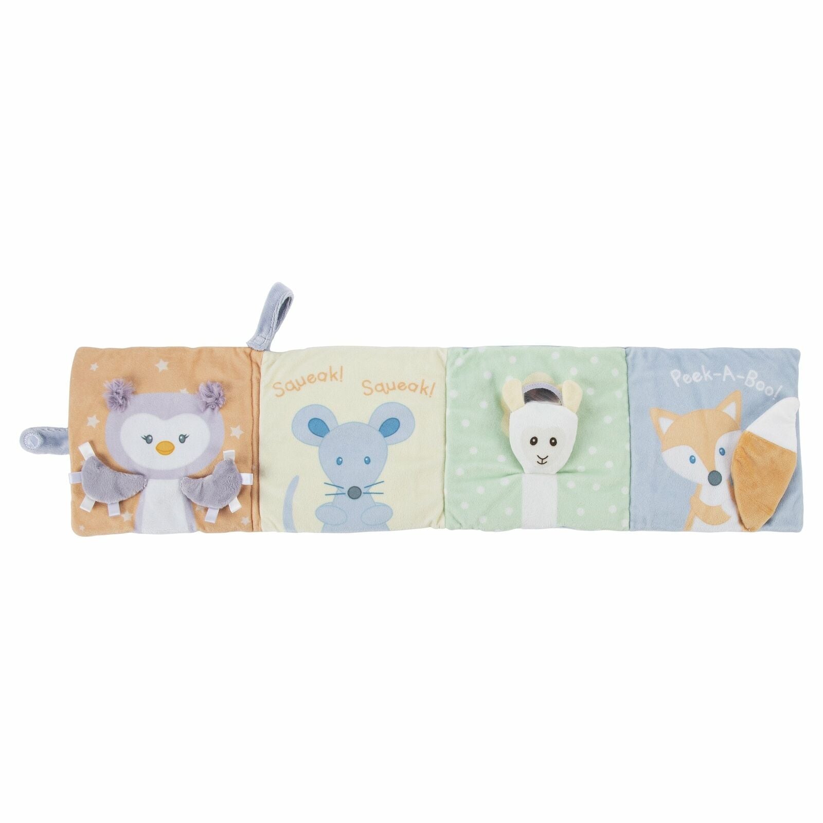 GUND Baby Toothpick Panda, Llama, Fox, & Mouse Soft Book, 8 Inches