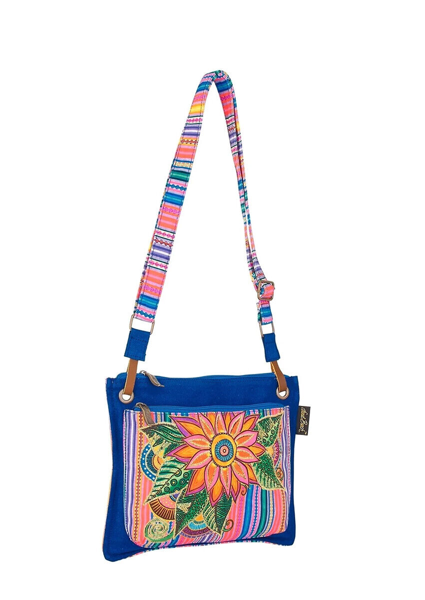 Women's Laurel Fleur Del Sol Flowers Crossbody Bag, 11.5” x 9.5”