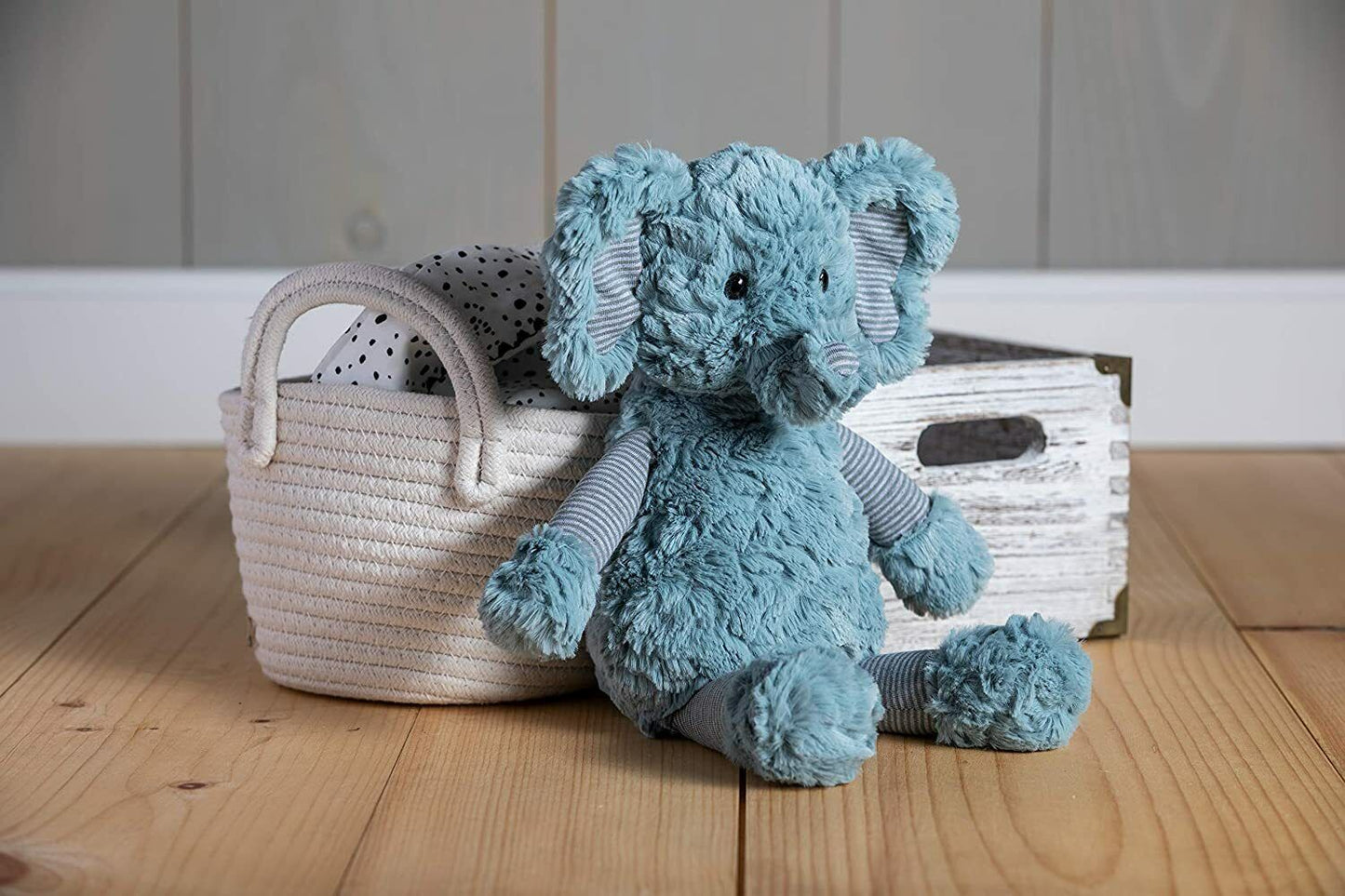 Mary Meyer Putty Stuffed Animal Soft Toy, 14-Inches, Pinstripes Elephant