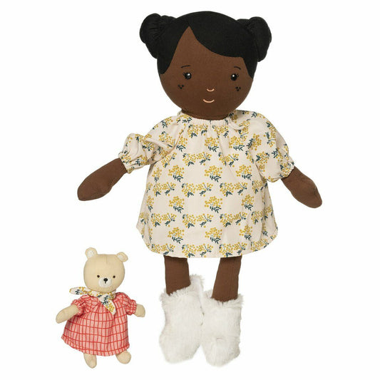 Manhattan Toy Playdate Friends Harper Ethnic Brown Doll with Bear, 11"