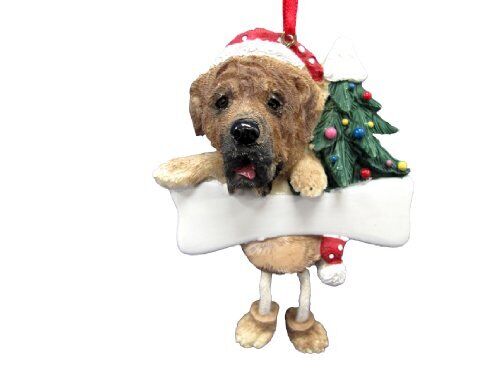 Mastiff Ornament with Unique "Dangling Legs" Hand Painted Easily Personalized