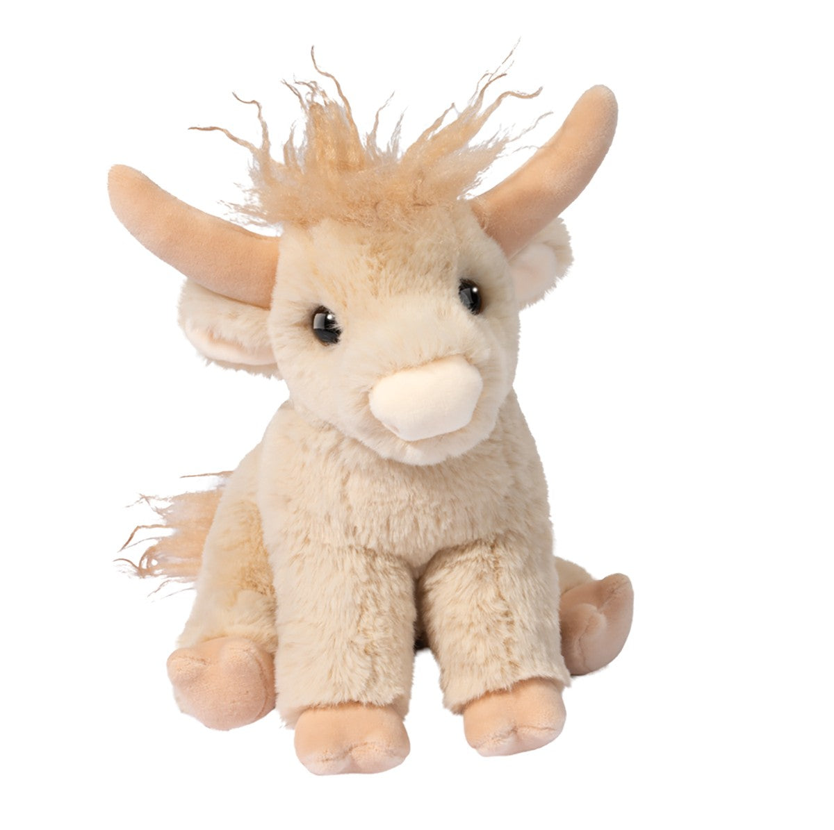 Douglas Laddie Cream Highland Cow Mini Soft Plush Stuffed Animal, 9" long