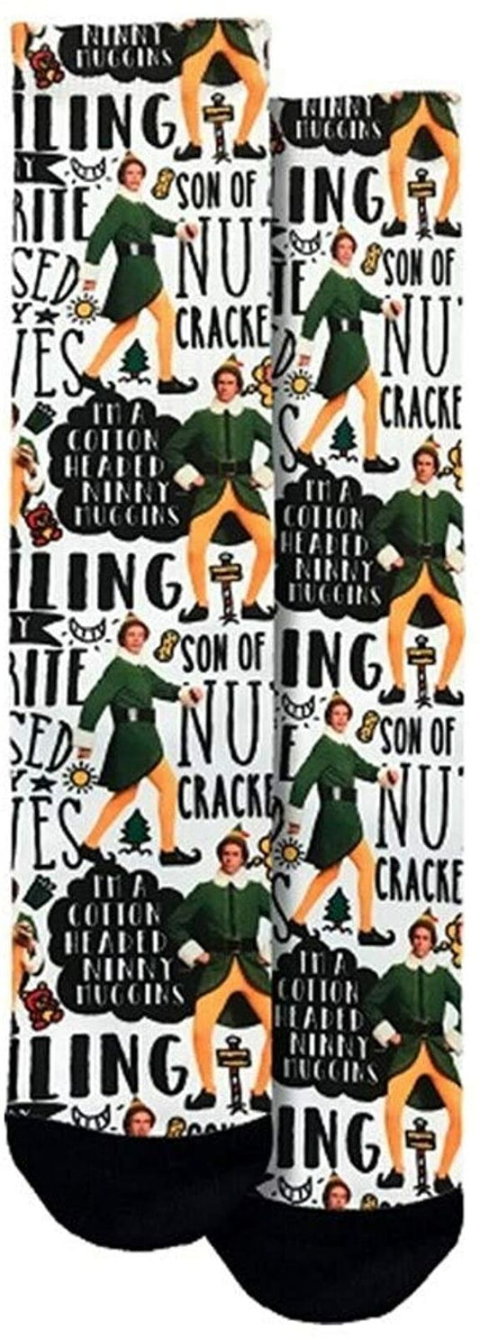 Spoontiques Fun Crew Socks Unisex, One Size Fits Most - Elf
