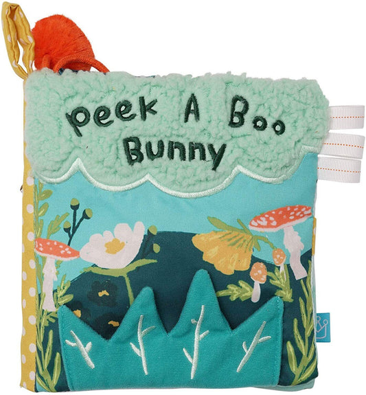 Manhattan Toy Fairytale Peek-a-Boo Soft Activity Crinkle Book w Tethered Bunny