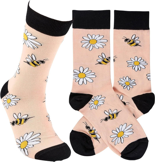 Primitives by Kathy Socks - Bee And Daisy, One Size, Unisex