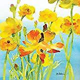 Paperproducts Design 1252372 Buttercups Beverage Napkins Paper, Yellow