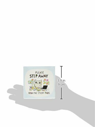 Cats at Work by Kathy Weller Please Step Away Memo Cube Notepad, 1.5" Thick