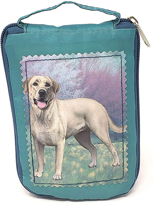 Yellow Labrador Standing Tote Bag - Waterproof - Zipper Market Tote