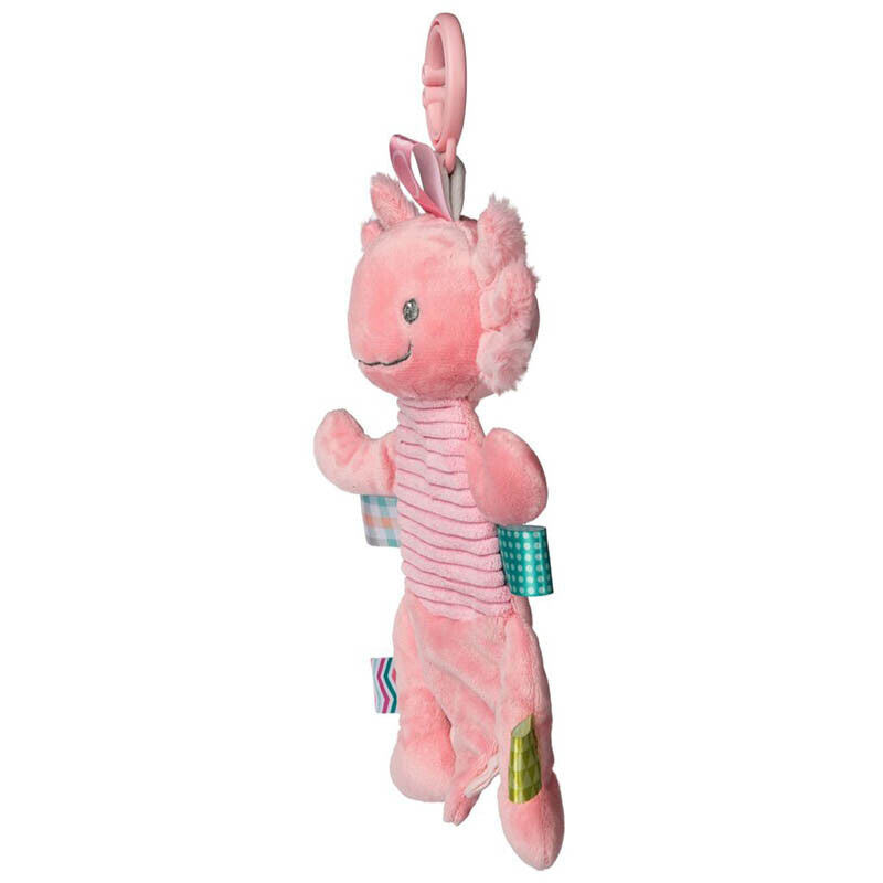 Mary Meyer Crinkie Teether Toy with Crinkle & Rattle Inside, 9",  Pink Axolotl