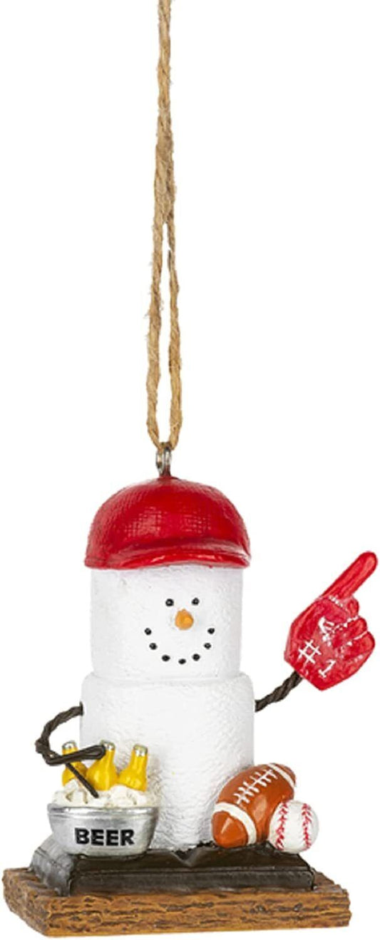Ganz S'mores Sports Fan Ornament, Polyresin, 3 Inches Height (MX181778)