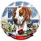 English Pointer Red/White Dog Porcelain Ornament 'Santa. I Can Explain!'