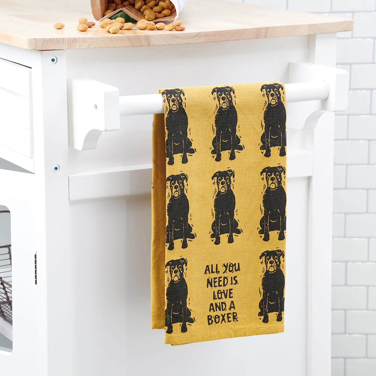 Primitives by Kathy Kitchen Towel - All You Need Is Love And A Bulldog
