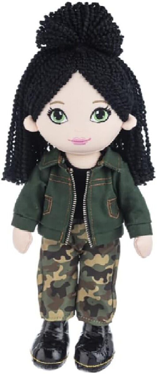 Ganz This is Me! Daisy Stuffed Toy Doll, 12" with Camo Outfit & Black Hair