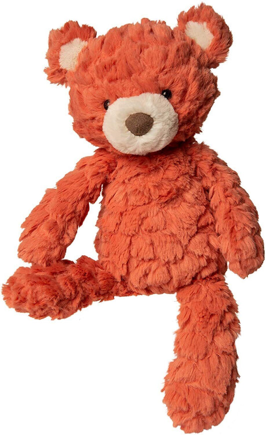 Mary Meyer Small Coral Putty Bear Stuffed Animal Soft Toy, 11"