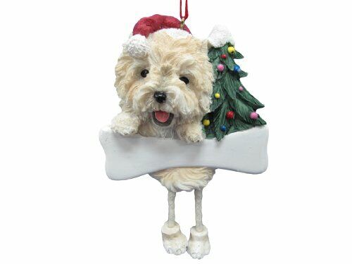 Cairn Terrier Dog Dangling/Wobbly Leg Christmas Ornament