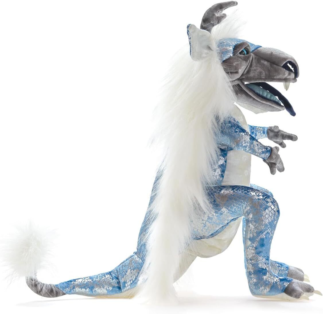 Folkmanis Ice Dragon Hand Puppet, 17"