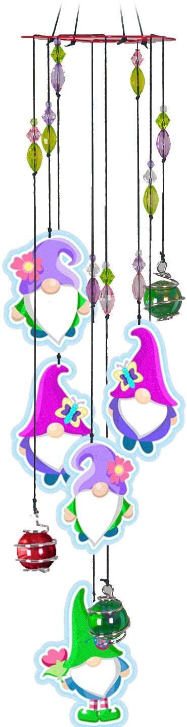 Spoontiques Decorative Chimes for Yard and Garden, Gnome Wind Chime,11878