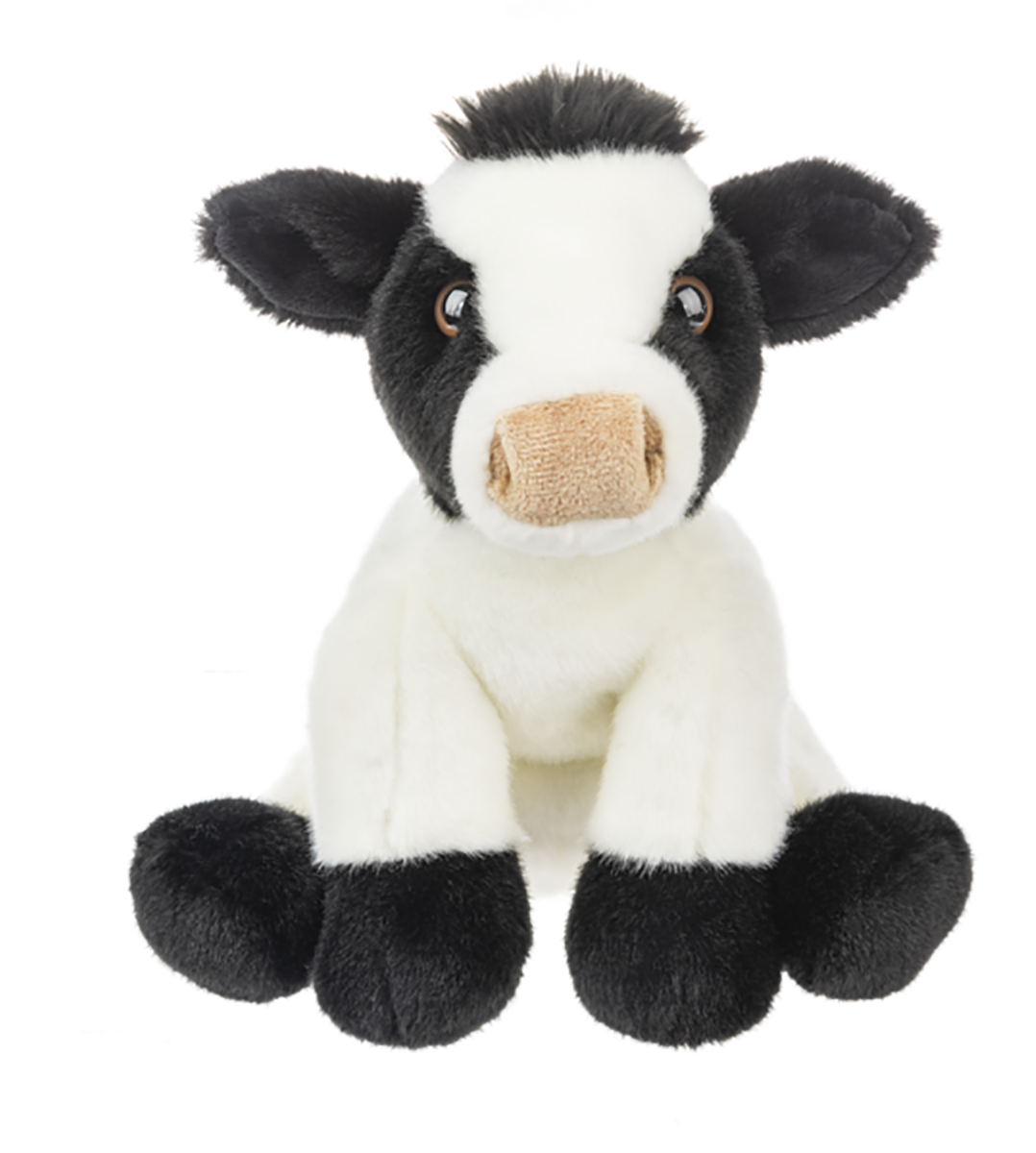 Ganz H14910 Heritage Collection Black/White Cow Plush Stuffed Animal Toy, 12"