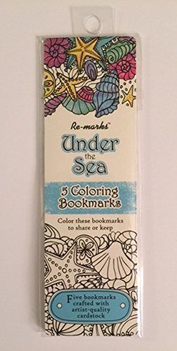 Re-marks Under the Sea 5 Coloring Bookmarks