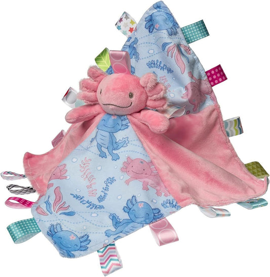 Taggies Soothing Sensory Stuffed Animal Security Blanket, Lizzy Pink Axolotl