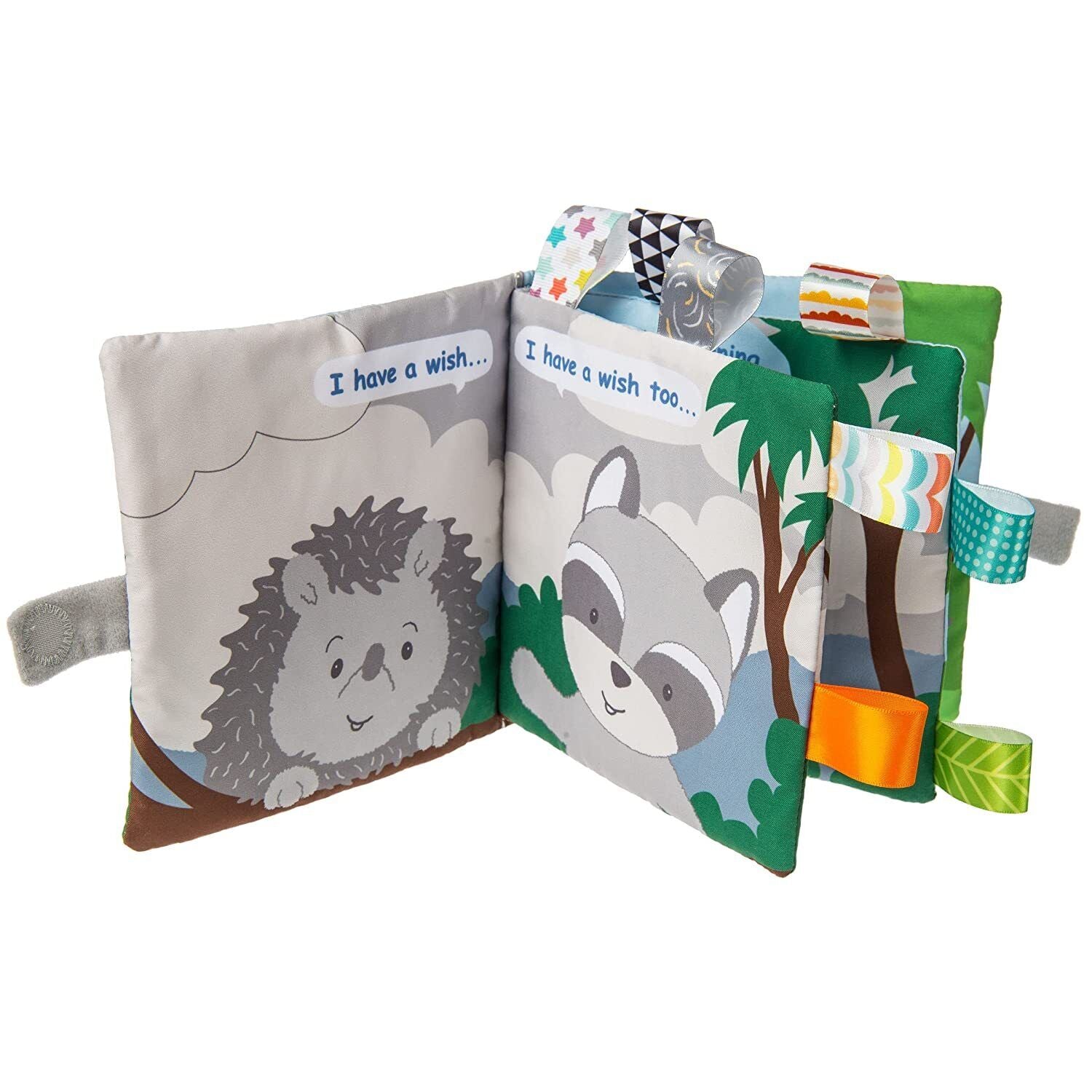 Mary Meyer Taggies Soft Cloth Book with Crinkle & Squeaker, 6" Heather Hedgehog