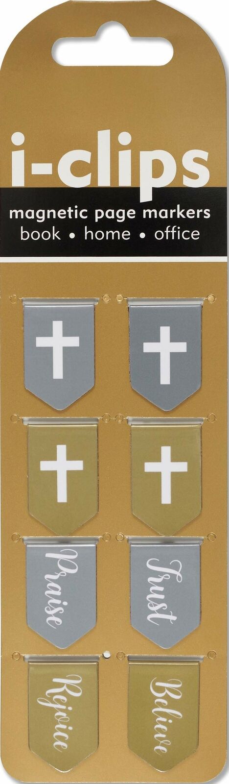 Faith i-Clips Magnetic Page Markers (Set of 8 Magnetic Bookmarks)