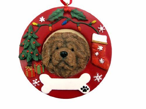 E&S Pets Chow Christmas Ornament Wreath Shaped Easily Personalized