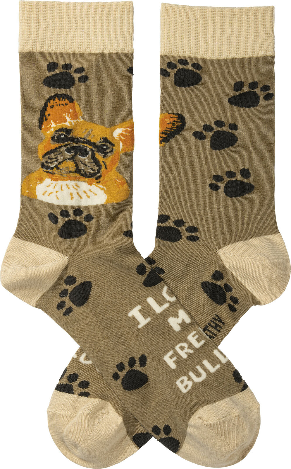 Primitives By Kathy Socks - I Love My French Bulldog
