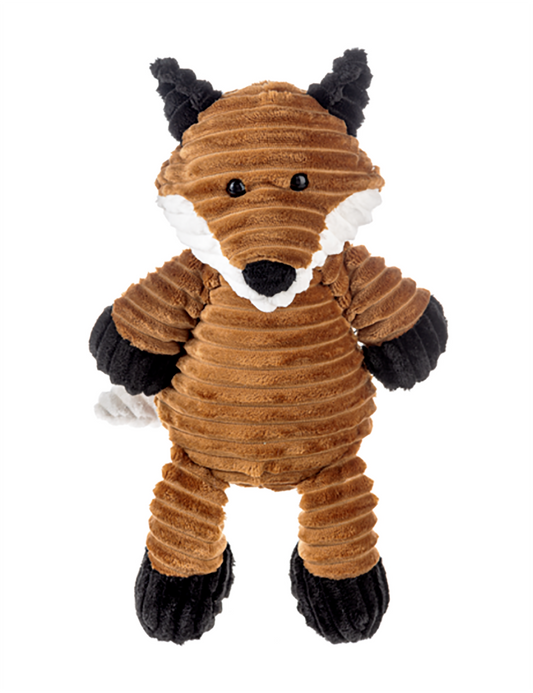 Ganz Ribbles Orange Brown Fox Corduroy Plush Stuffed Animal Toy, 12"