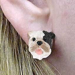 Conversation Concepts Bulldog Brindle Earrings Post