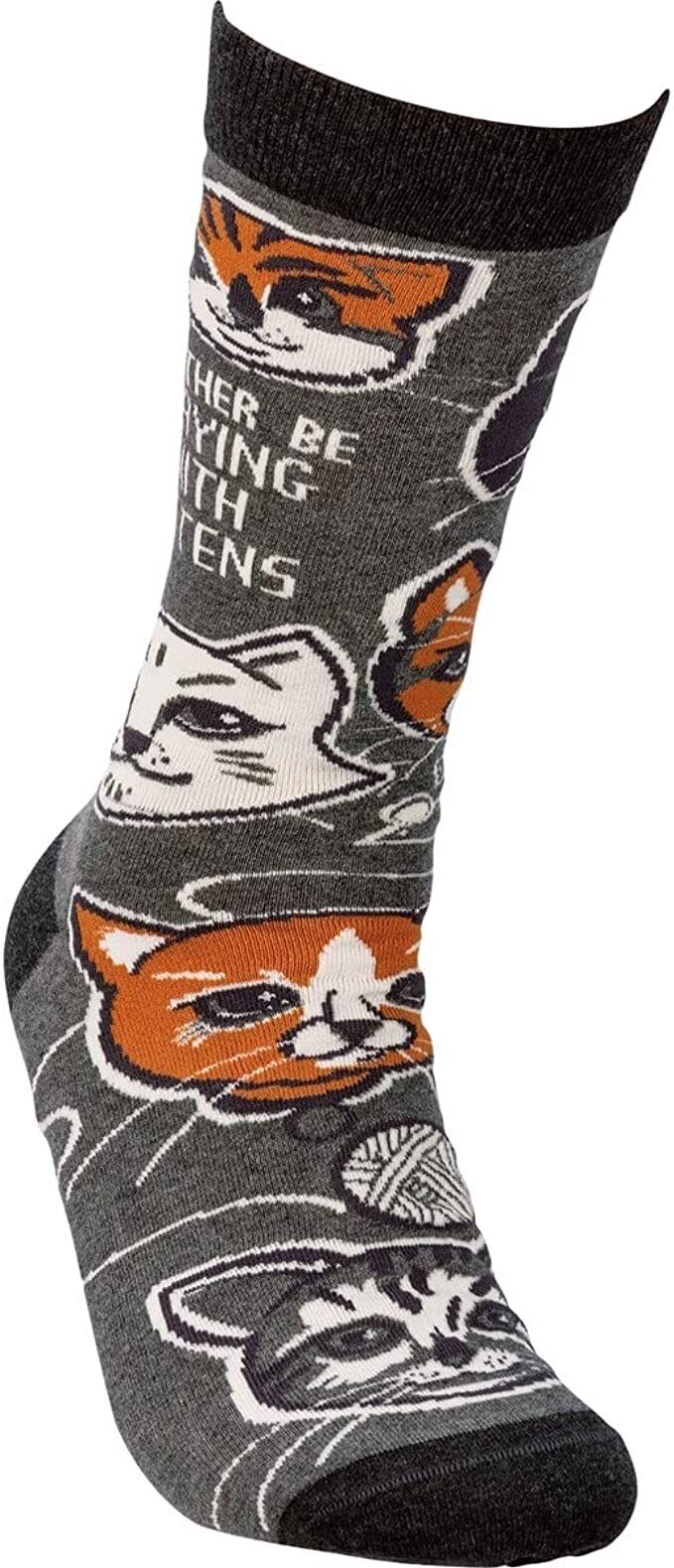 Primitives by Kathy 113095 I'd Rather Be Playing with Kittens Socks