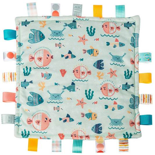 Mary Meyer Taggies Original Blanket with Sensory Tags, 12 X 12", Comfy Jungle